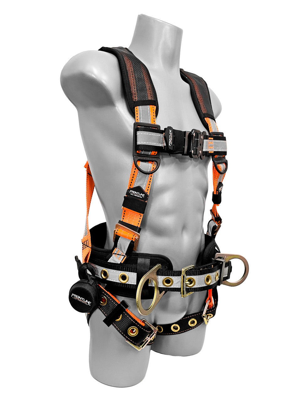 Frontline 100RCTB Combat™  Reflective Construction Full Body Harness with Tongue Buckle Legs and Trauma Straps