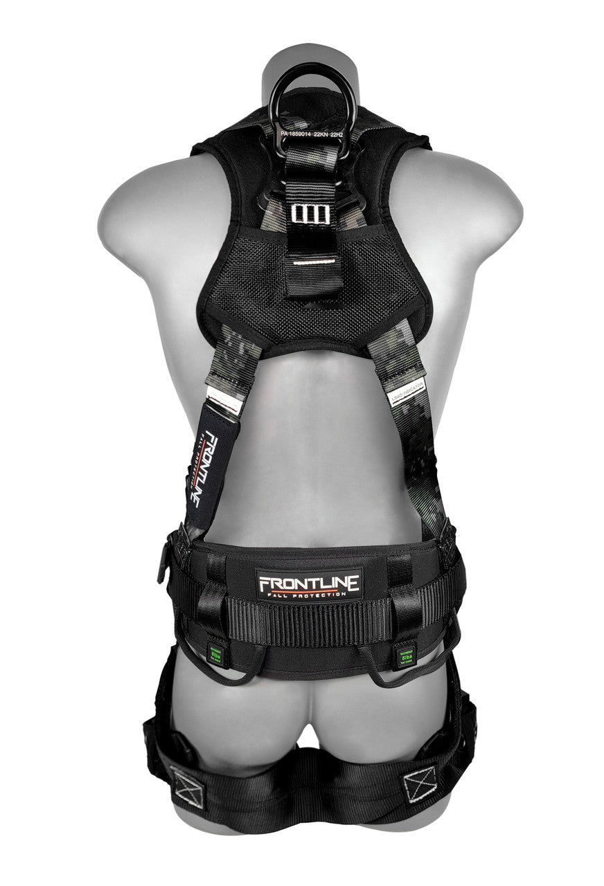 Frontline 110CTB-DC Digital Camo Full Body Harness with Aluminum Hardware and Suspension Trauma Straps