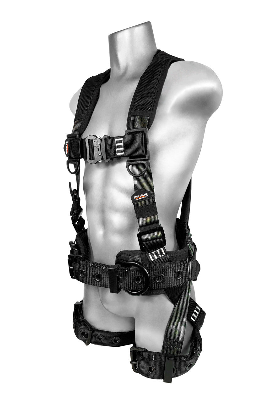 Frontline 110CTB-DC Digital Camo Full Body Harness with Aluminum Hardware and Suspension Trauma Straps