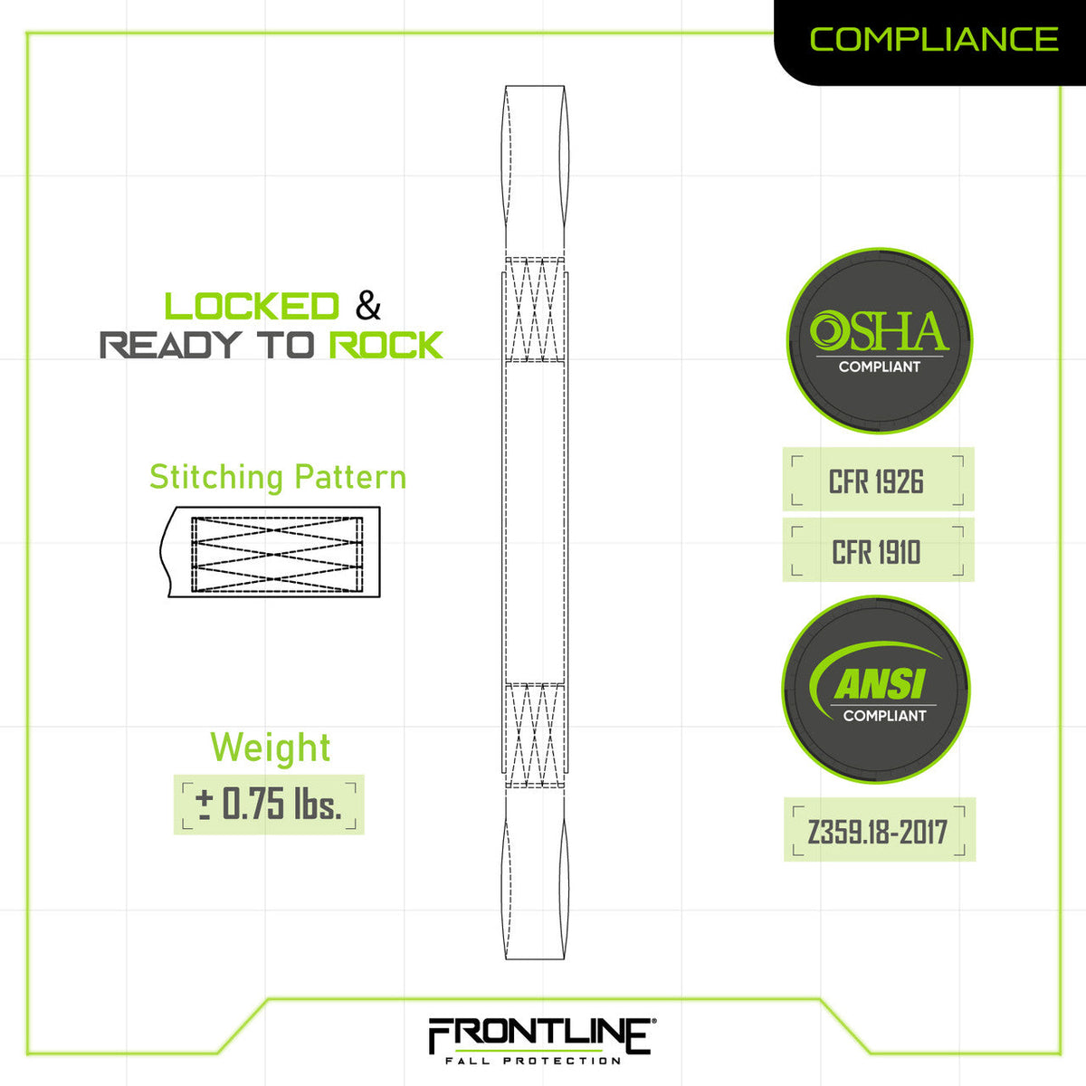 Frontline COSL Concrete Embed Anchor Strap with Looped Ends