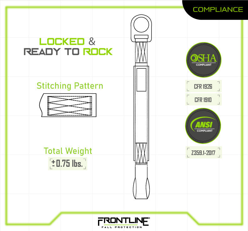 Frontline COSR Concrete Embed Anchor Strap with D-Ring End