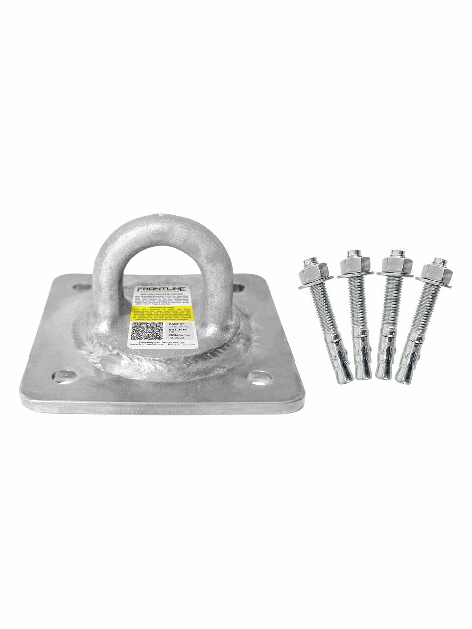 Frontline COP02-10K-CAL Concrete and Steel 10k Lbs HDG Reusable Anchor Plate - CAL-OSHA