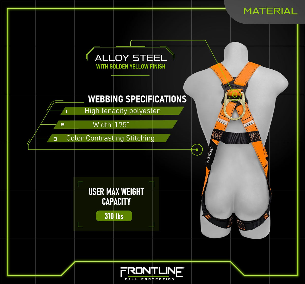 Frontline 100VMB Combat™  Economy Series Full Body Harness (Uni)