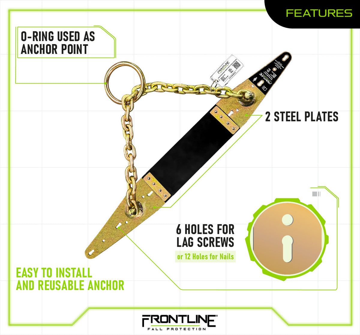 Frontline ROCH01 Halo Reusable Heavy Duty Chain Anchor