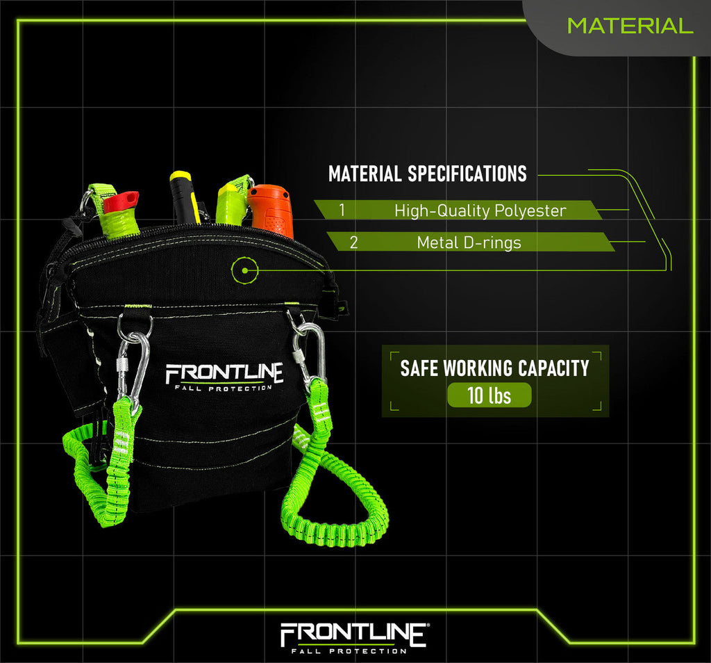 Frontline TP10 10 lbs ToolGrip™ Tool Pouch with Tool D-Rings, Tool Slots and Zipper Closure