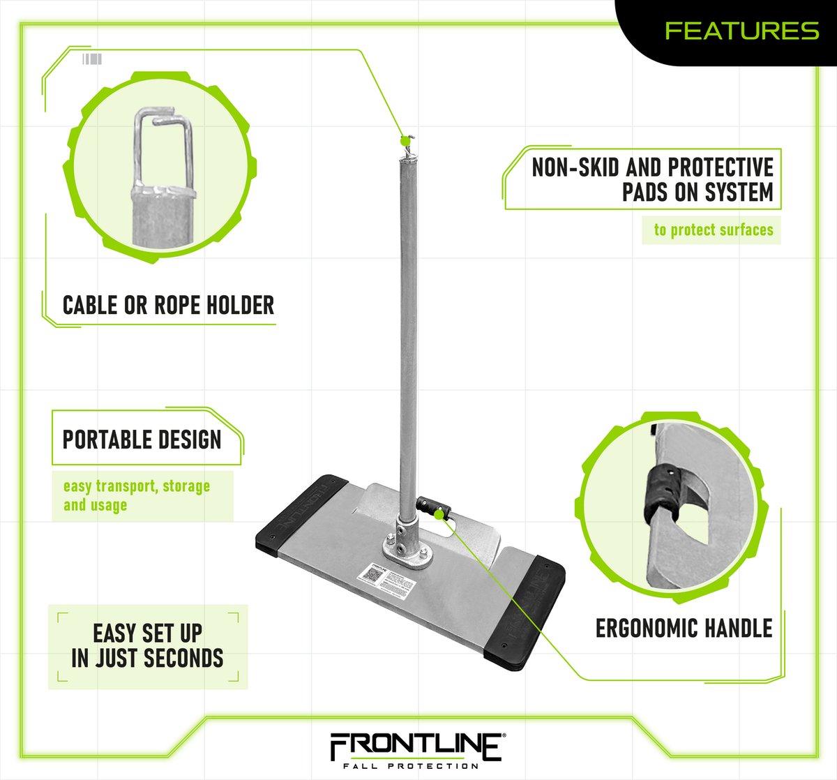 Frontline WLS16 Warning Line System with Base and Handle