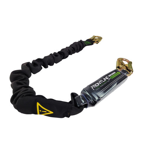 Frontline LES61S-US Patriot™ 6' Single Leg Elastic Lanyard with Snaphooks - Made in USA
