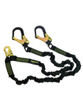 Frontline LIS62RA Elite Lite™ Elastic Twin Leg 6' Aluminum Rebar Hook Lanyard