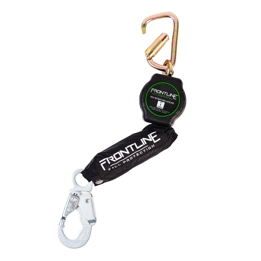Frontline RPAS Aramid Fiber Web Single Leg SRL with Steel Snap Hook End