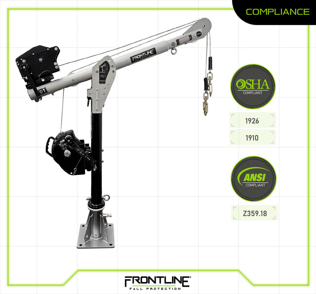 Frontline DAC-FL Confined Space Davit Arm System with Floor Mount