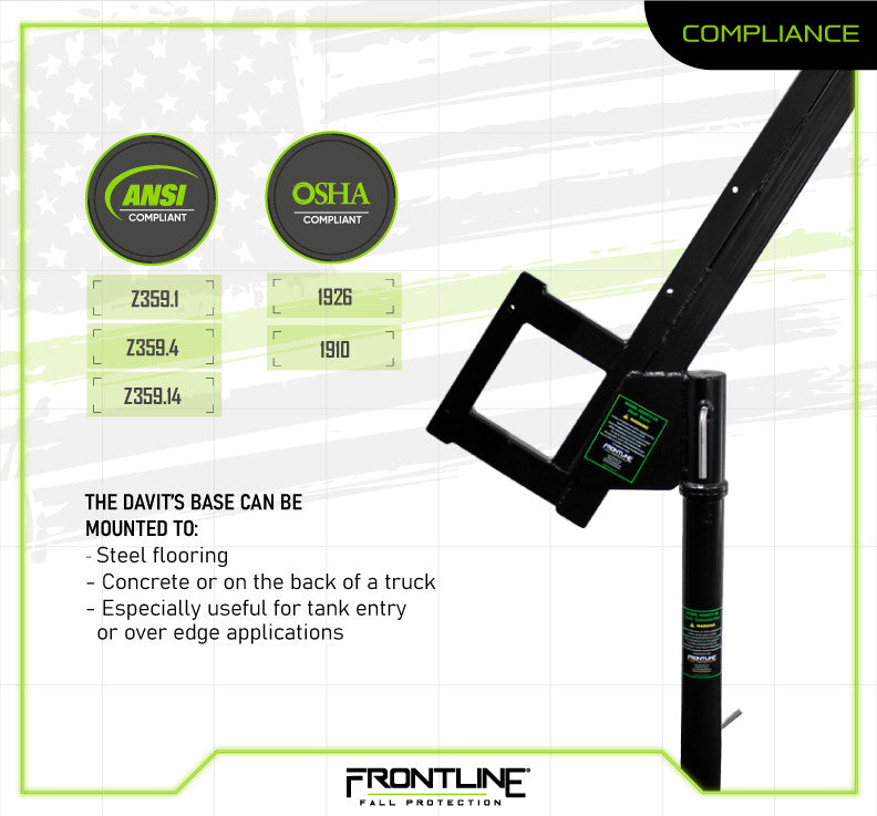 Frontline DAN75-US Patriot™  Davit Confined Space System - Made in USA