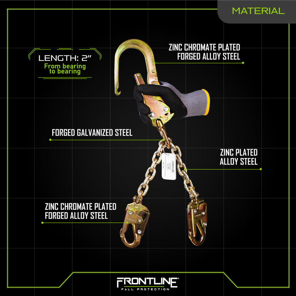 Frontline PSSW2R-US Patriot™ Positioning Chain with Swiveling Hook - Made in USA
