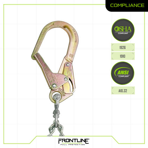 Frontline PSSW2R-US Patriot™ Positioning Chain with Swiveling Hook - Made in USA