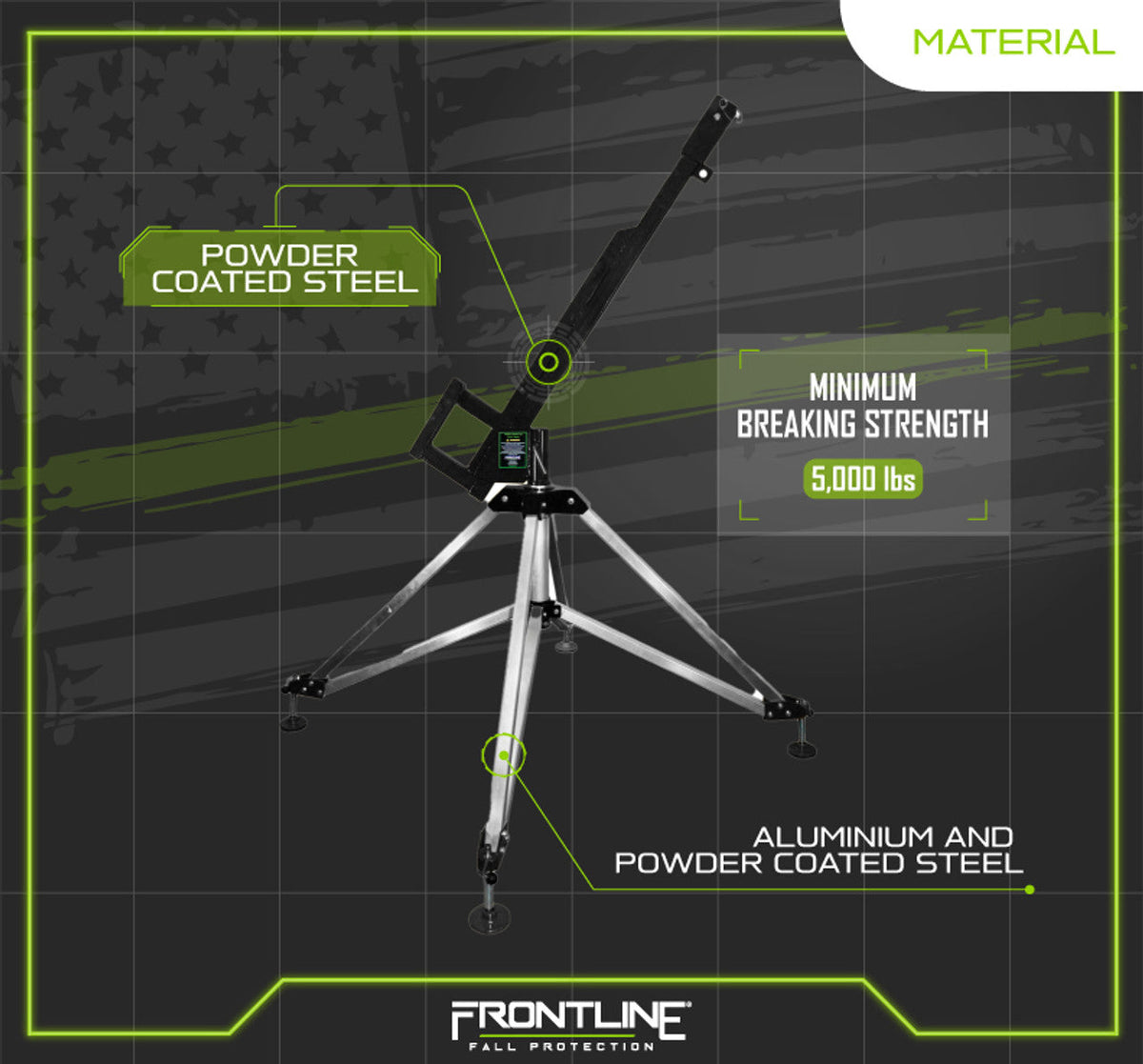 Frontline QAN75-US Patriot™ Quadpod Confined Space System - Made in USA