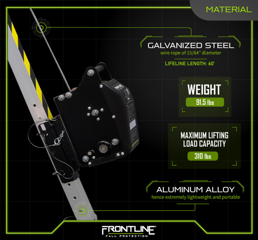 Frontline TAN10RU MEGApod Confined Space Kit 10' Aluminum Tripod with 60' Winch