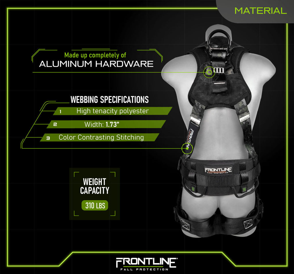 Frontline 110CTB-DC Digital Camo Full Body Harness with Aluminum Hardware and Suspension Trauma Straps