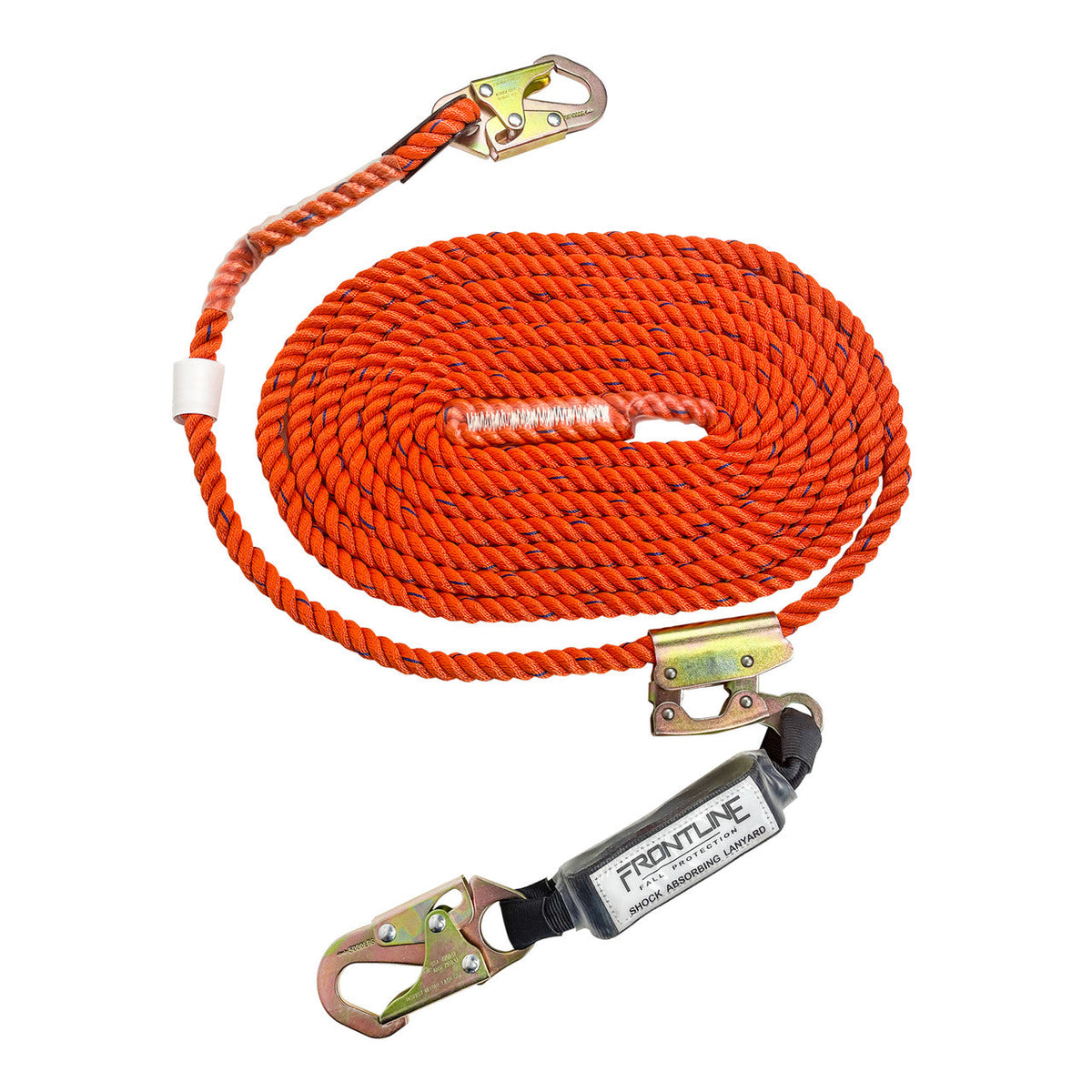 Frontline VLPR3L Premium Vertical Lifeline with Self-Tracking Manual Rope Grab and Shock Pack