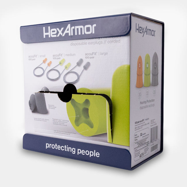 Corded earplug dispenser