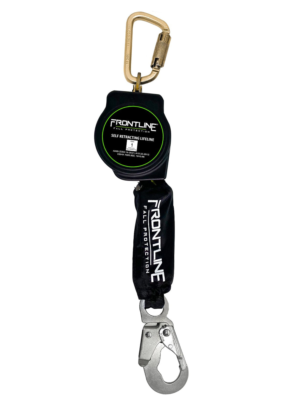 Frontline RPAS Aramid Fiber Web Single Leg SRL with Steel Snap Hook End