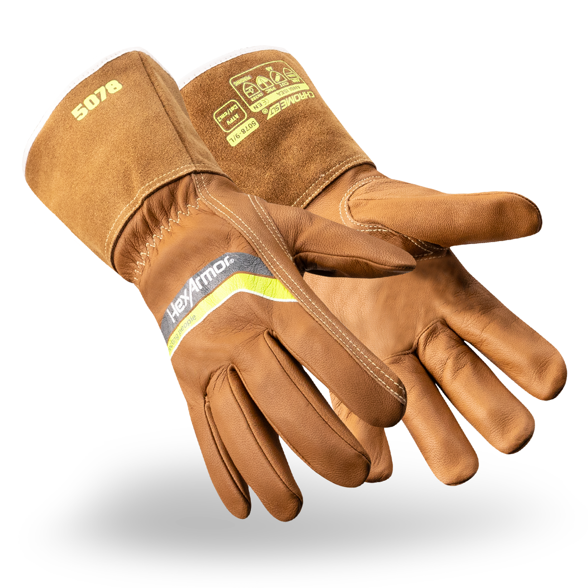 HexArmor 5076 gloves, showing palms and backs