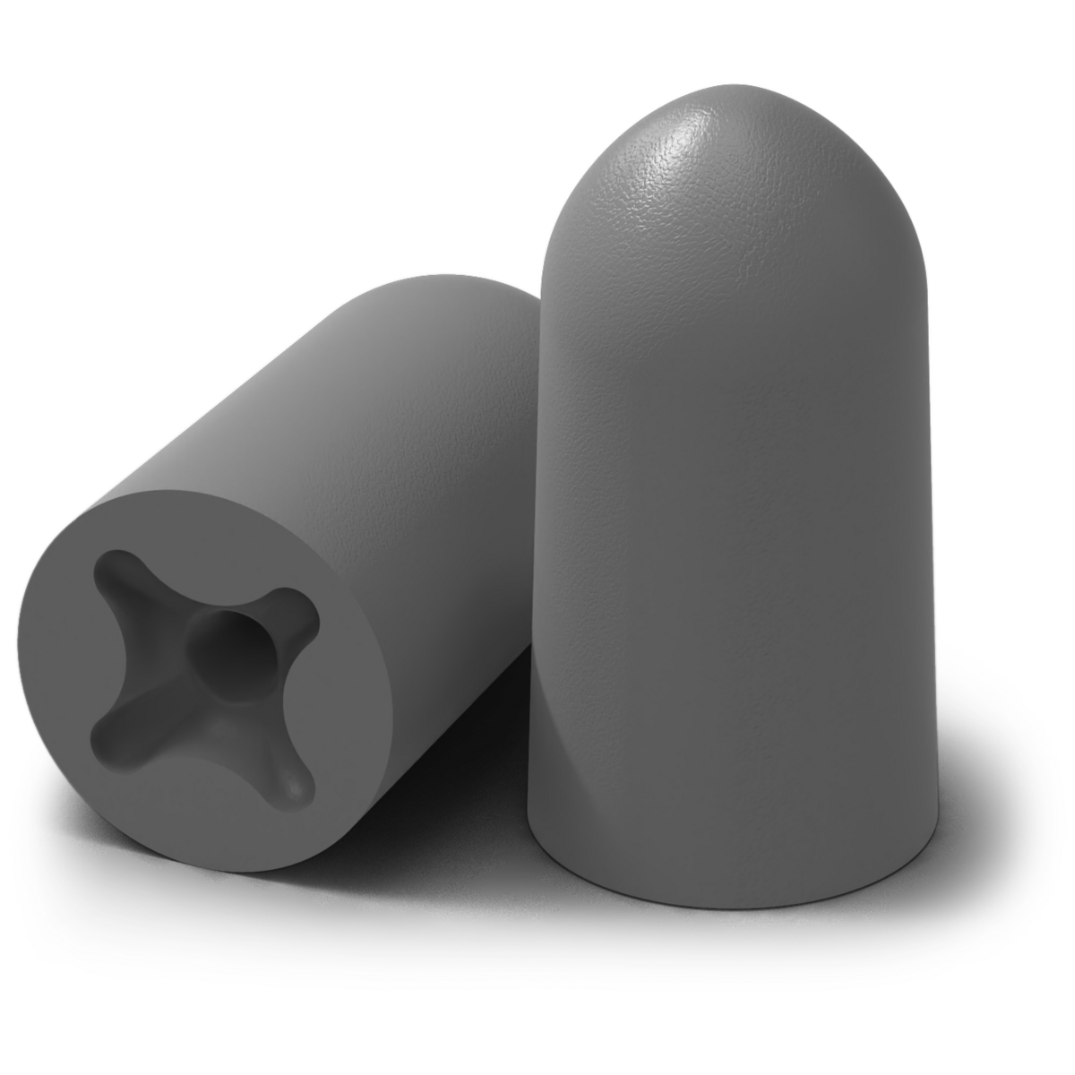 Large gray HexArmor accuFit disposable earplugs