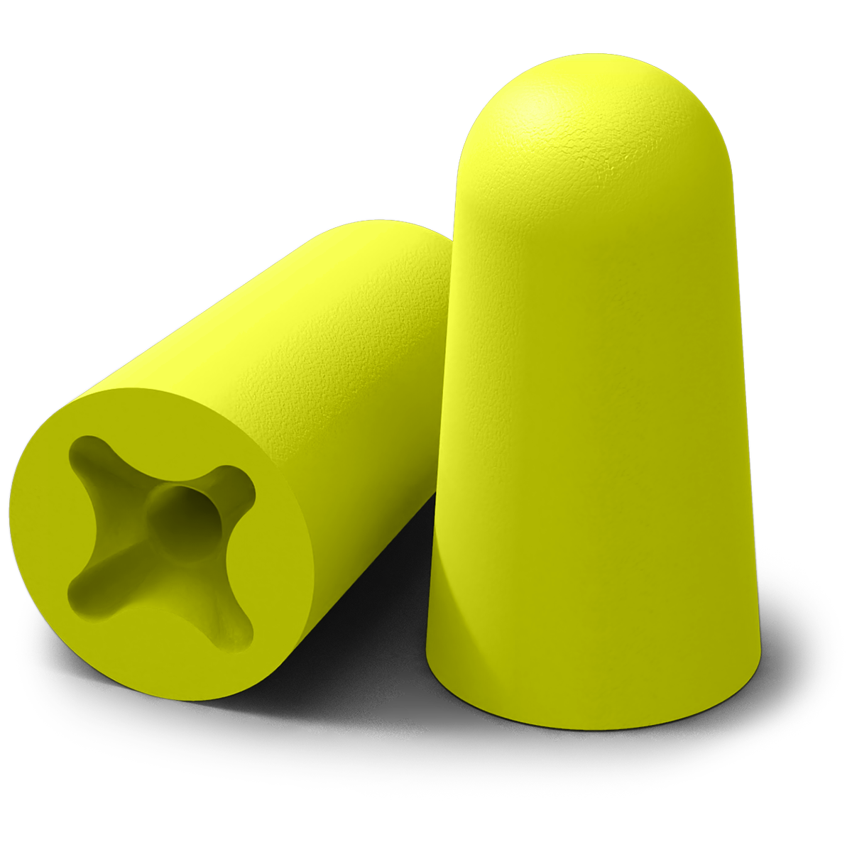 Medium yellow-green HexArmor accuFit disposable earplugs