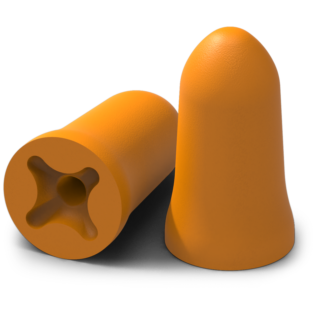 Small orange HexArmor accuFit disposable earplugs