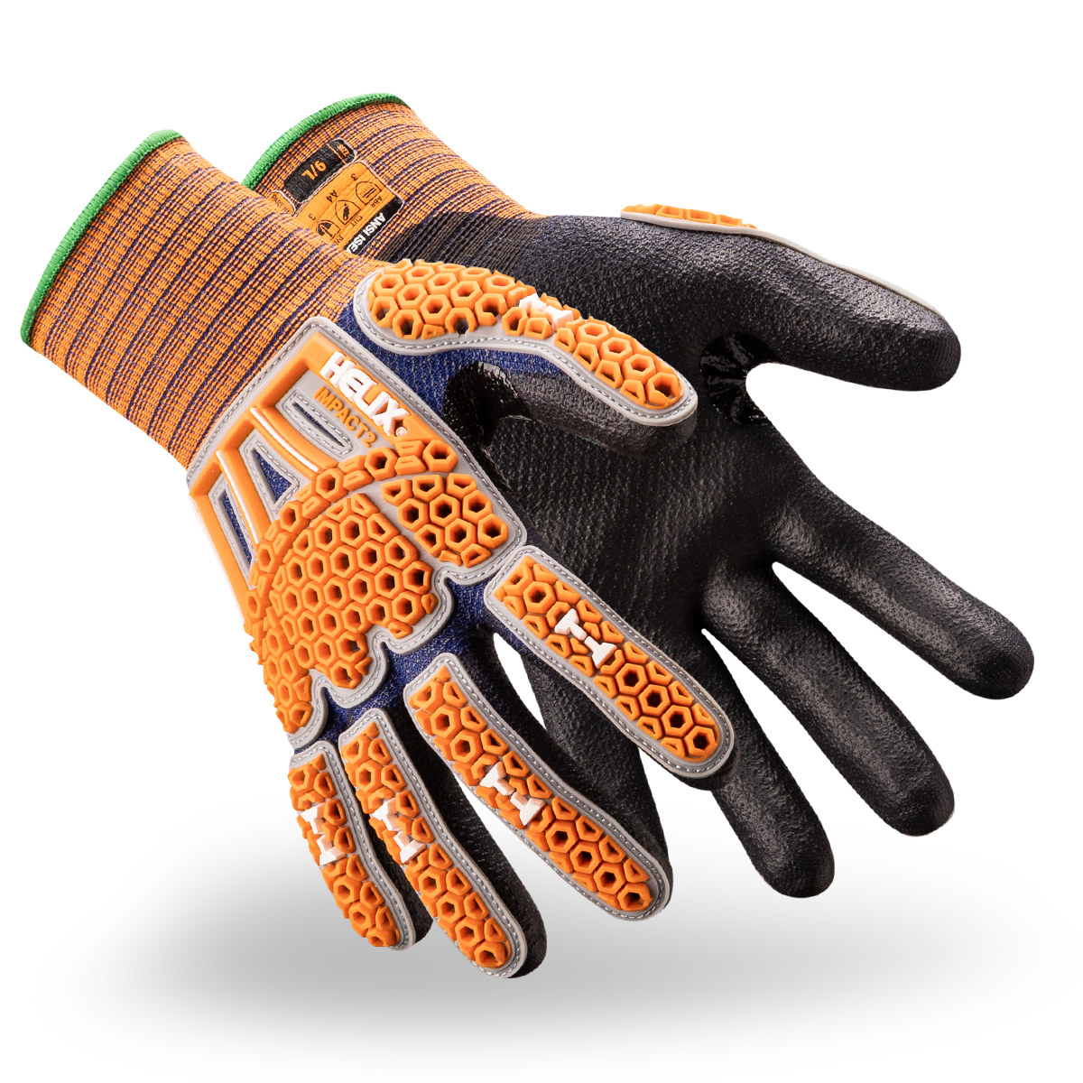 HexArmor Helix 3052IMP HexAir gloves, showing palms and backs