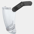 Mechanical face shield with chin guard